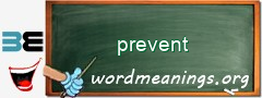 WordMeaning blackboard for prevent